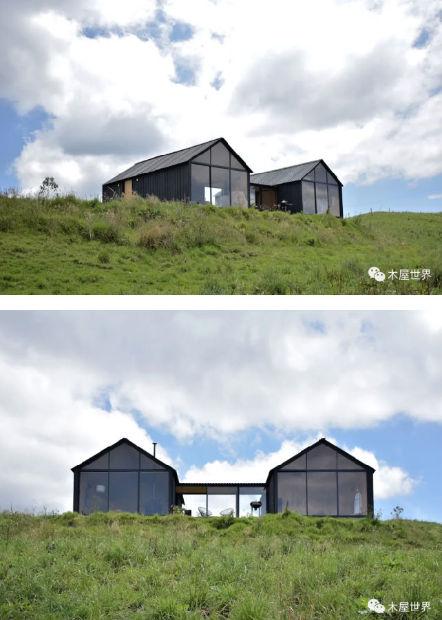 这座简陋而舒适的模块装配式建筑化小屋，荒野中惬意自然生活