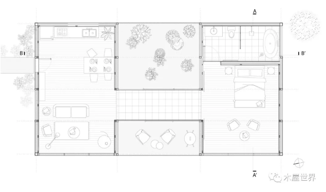 这座简陋而舒适的模块装配式建筑化小屋，荒野中惬意自然生活